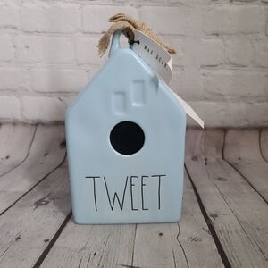Rae Dunn Light Blue Ceramic "TWEET" Birdhouse